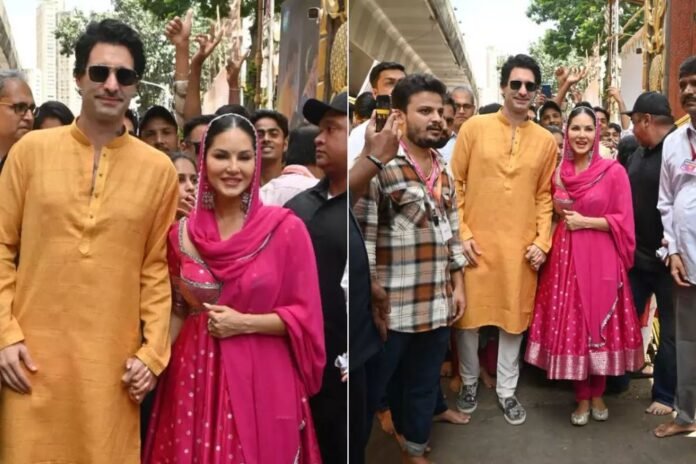 Sunny Leone is in the color of Ganpati, the actress reached Lalbaugcha Raja
