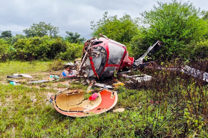 Helicopter crash in Pune, Maharashtra, three people died
