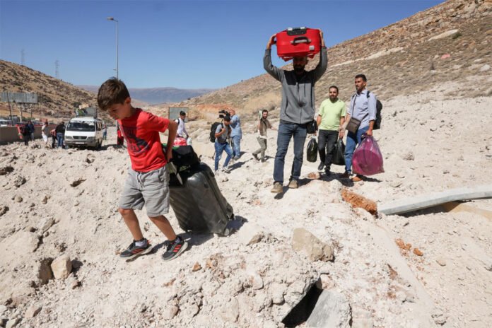 The road connecting Lebanon and Syria destroyed
