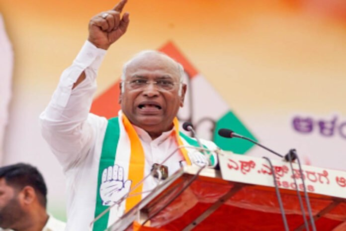 Kharge targets Yogi's slogan
