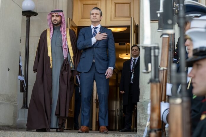 Hegsth welcomed the Saudi Defense Minister to the Pentagon, underscore the partnership


